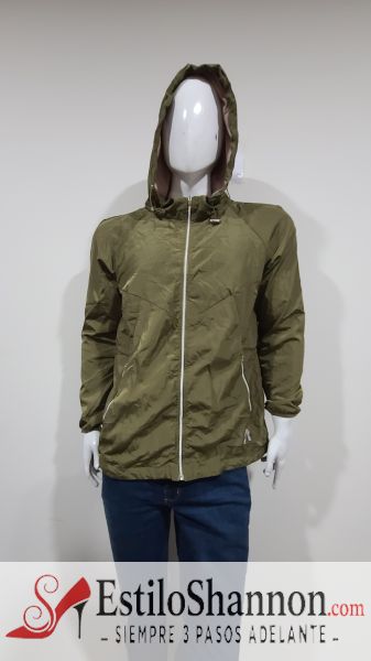 103921 Chamarra de Mujer con Gorro Gris