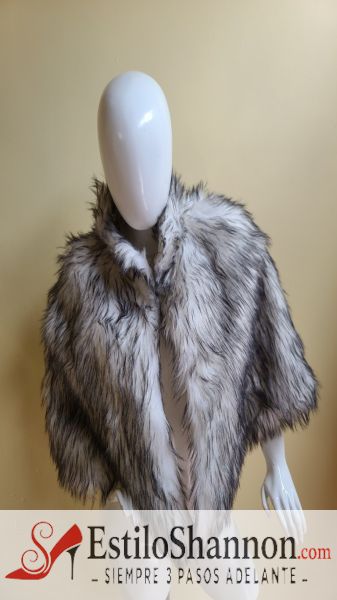 114450 Sacon de Mujer Blanco Y Negro
