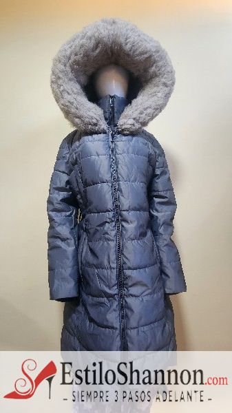150356 Sacon de Mujer con Gorro Plomo