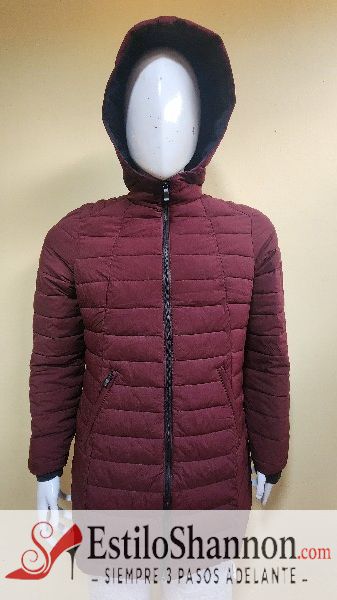 155250 Chamarra de Mujer con Gorro Rosa Suave